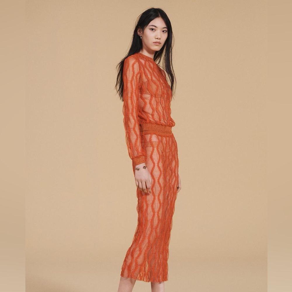 Zara Knit Midi Top & Skirt Set Limited Edition